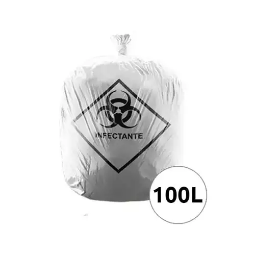 SACO P/LIXO BCO 100 L 75X90 INFEC. REFORCADO -  BRASLIXO 100L40BRIN