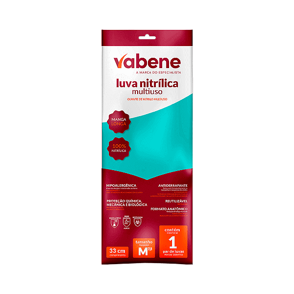 LUVA MULT NITRILICA M VERDE 1737 - VABENE 1737