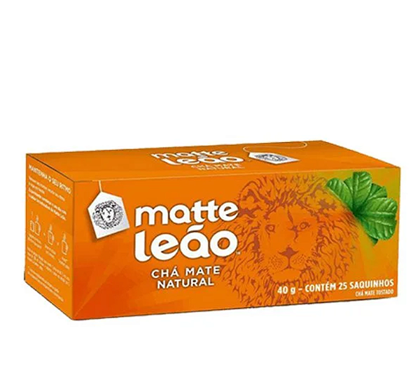 CHA LEAO MATTE NATURAL C/25 SAQUINHOS 1,6G
