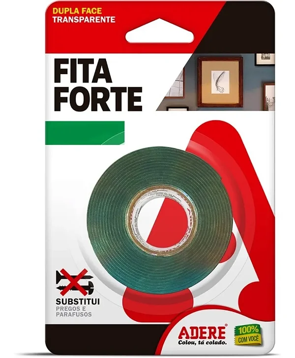 Fita Forte Dupla Face 12mmx02m Massa Acrilica Transp - ADERE
