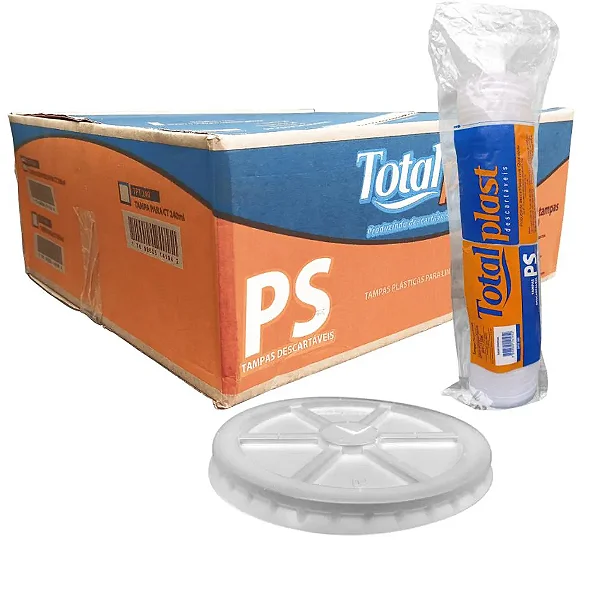 TAMPA DESC P/COPO 300ML PS E COPO/330ML PP TR - TOTALPLAST TP300