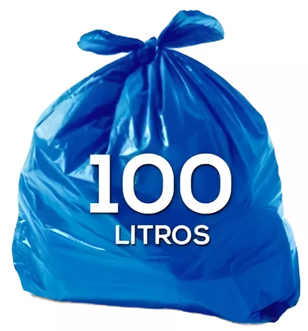 SACO P/LIXO AZ 100 L  LEVE -  BRASLIXO
