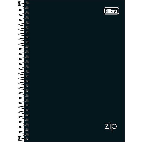 Caderno ESP CD 1/4 ZIP PRETO 80 F