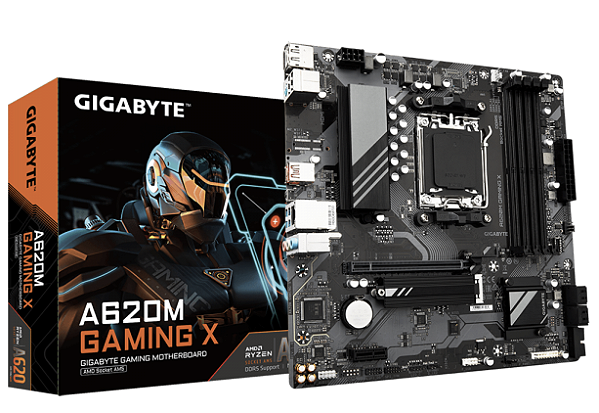 Placa Mãe Gigabyte A620M Gaming X, Chipset A620, AMD AM5, M-ATX, DDR5