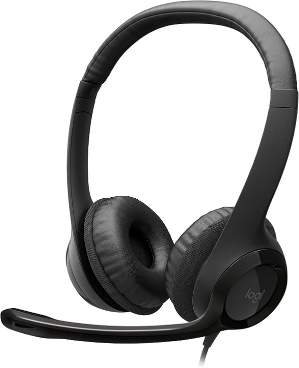 Headset com fio USB Logitech H390 - Preto
