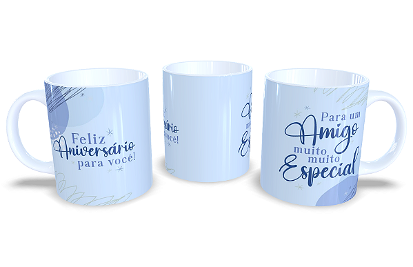 Caneca de Feliz Aniversário Amigo Especial