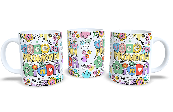 Promovido a dindo/dinda colorido