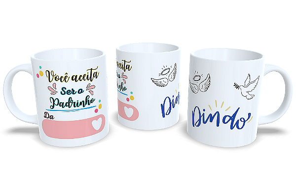 Caneca para Madrinha/Padrinho com nome
