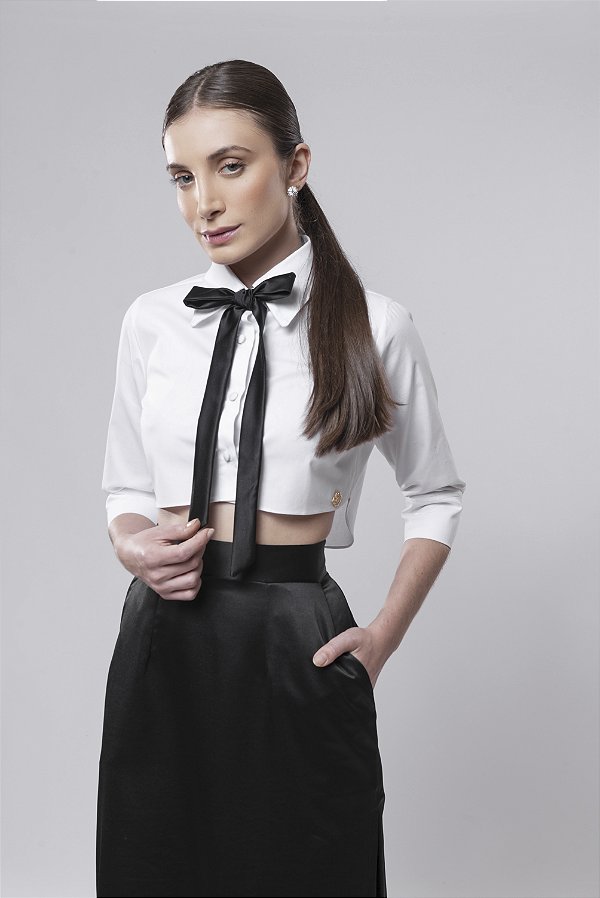 Camisa cropped manga 3/4 Venus