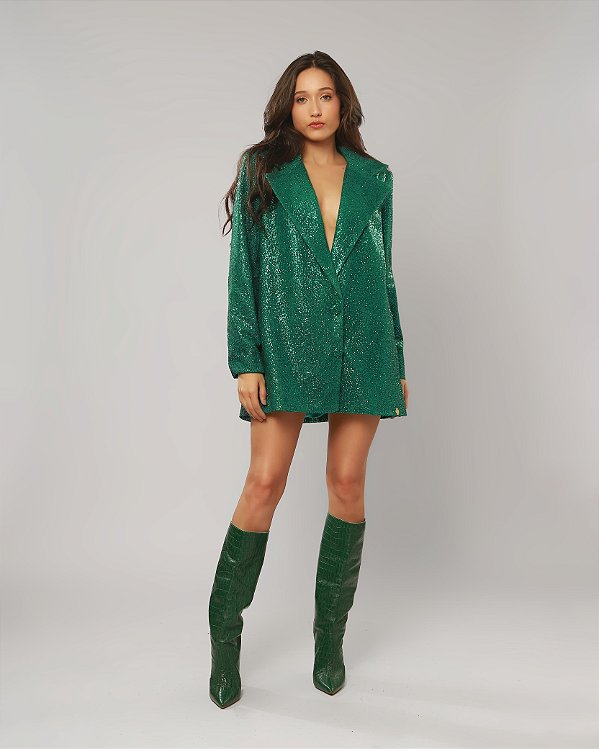 Blazer oversized brilhante Circus Plus