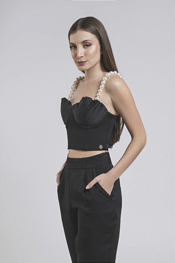 Top com bojo drapeado Venus