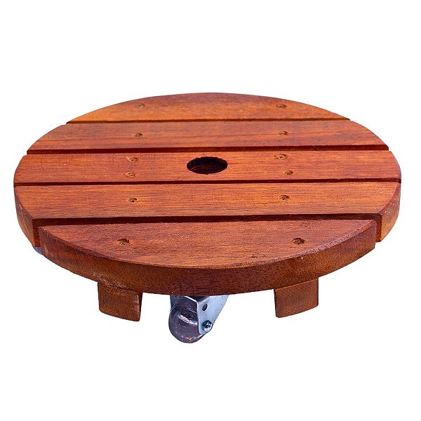 Suporte Para Vaso De Planta Redondo 40 Cm Rodinhas Gel Silicone