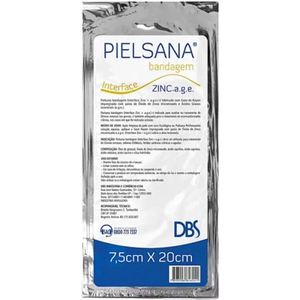 Bandagem Rayon Interface Zinc + Age 7,5cm X 20cm - Pielsana