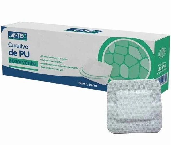 Curativo De Pu Absorvente M-Tec 10cm X 10cm (1 Unid)