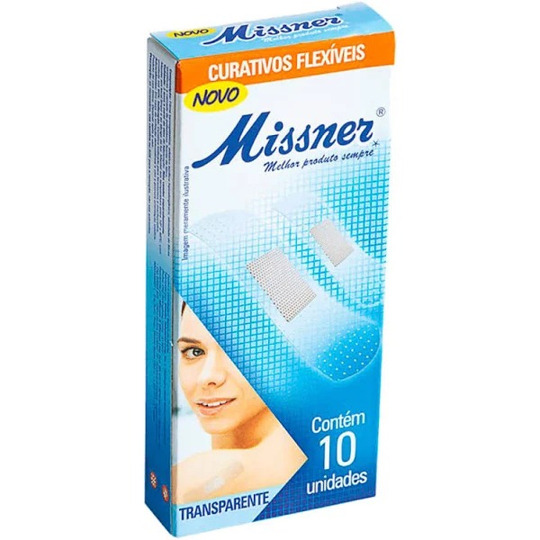Curativo Flexível Transparente 10 Unidades Missner
