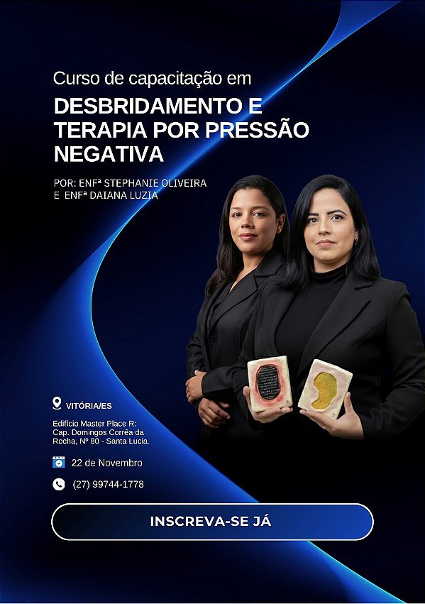 HABILITAÇÃO EM DESBRIDAMENTO DE FERIDAS + HABILITAÇÃO EM TPN (CURSO)