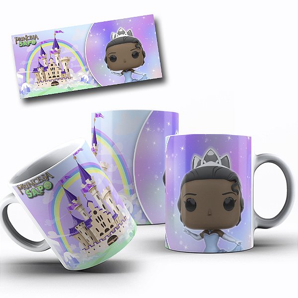 Arte Funko Princesas - para Caneca - Designs Prontos para Impressão