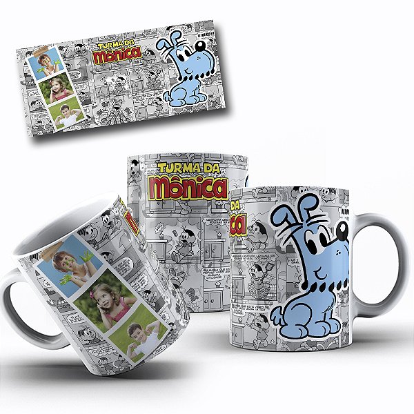 Arte Turma da Monica - para Caneca - Designs Prontos para Impressão