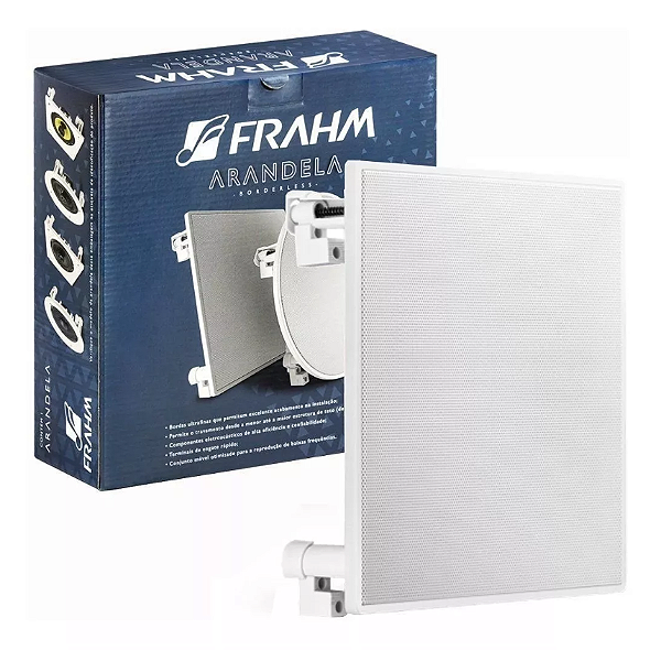 Arandela Caixa De Som de Embutir Quadrada Frahm CS 6" FR 40w Borderless