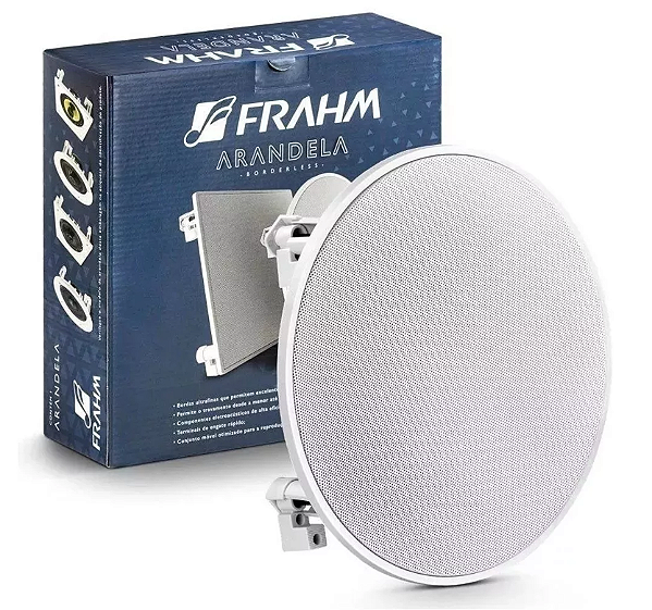 Arandela Caixa De Som de Embutir Redonda Frahm CS 6" FR 40w Borderless