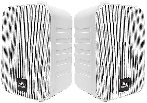 Caixa para Som Ambiente Acústico com Suporte 50w Mxk-25 Branco - Par