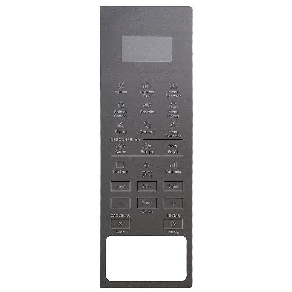 Membrana Teclado para Micro-ondas Compatível com Brastemp BMS 46AR Espelhada