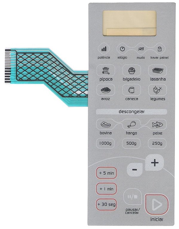 Membrana Teclado para Micro-ondas Compatível com Brastemp BMC 20 AF
