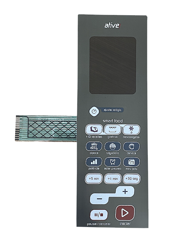 Membrana Teclado para Micro-ondas Compatível com Brastemp BMJ38 AR Espelhada