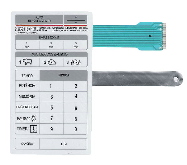 Membrana Teclado para Micro-ondas Compatível com Brastemp BMP28 EHBAB / MW 5700