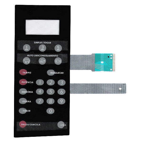 Membrana Teclado para Micro-ondas Compatível com Brastemp BMP 28EHC sem Dourar