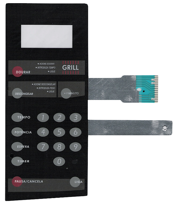Membrana Teclado para Micro-ondas Compatível com Brastemp BMP 28EJB Com Dourar