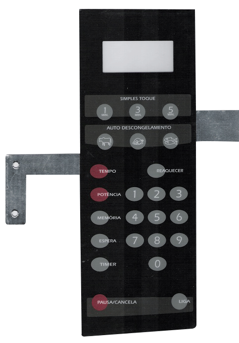 Membrana Teclado para Micro-ondas Compatível com Brastemp BMP40 ES