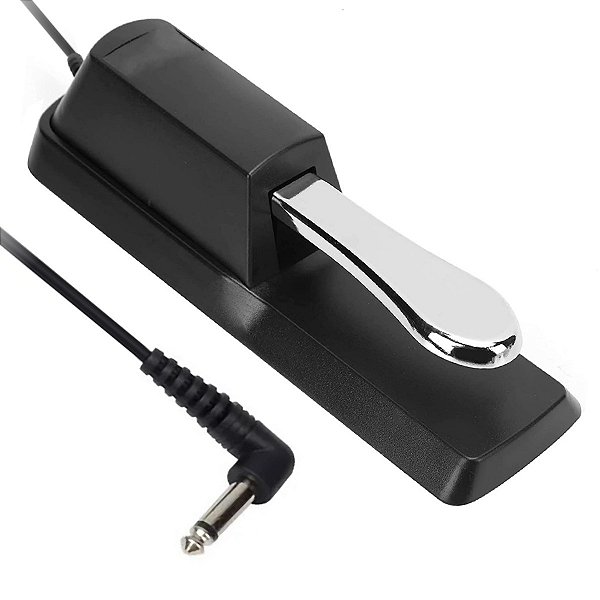 Pedal Sustain Compatível para Teclado Piano Yamaha Roland Casio MX-02LT com Chave Polaridade
