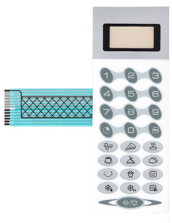 Membrana Teclado para Micro-ondas Compatível com Carrefour Home HMO 22E-13