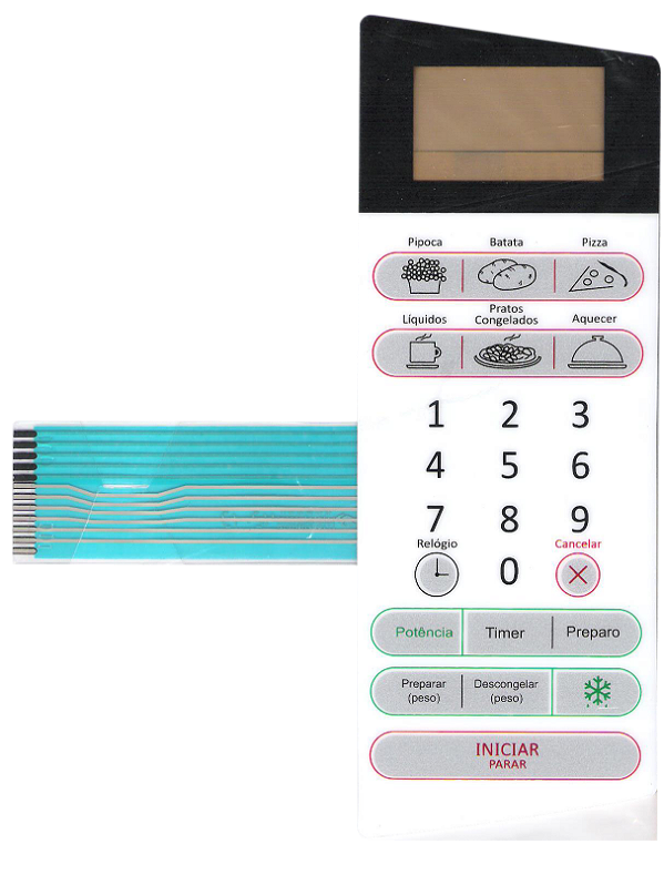 Membrana Teclado para Micro-ondas Compatível com Cce M 20T