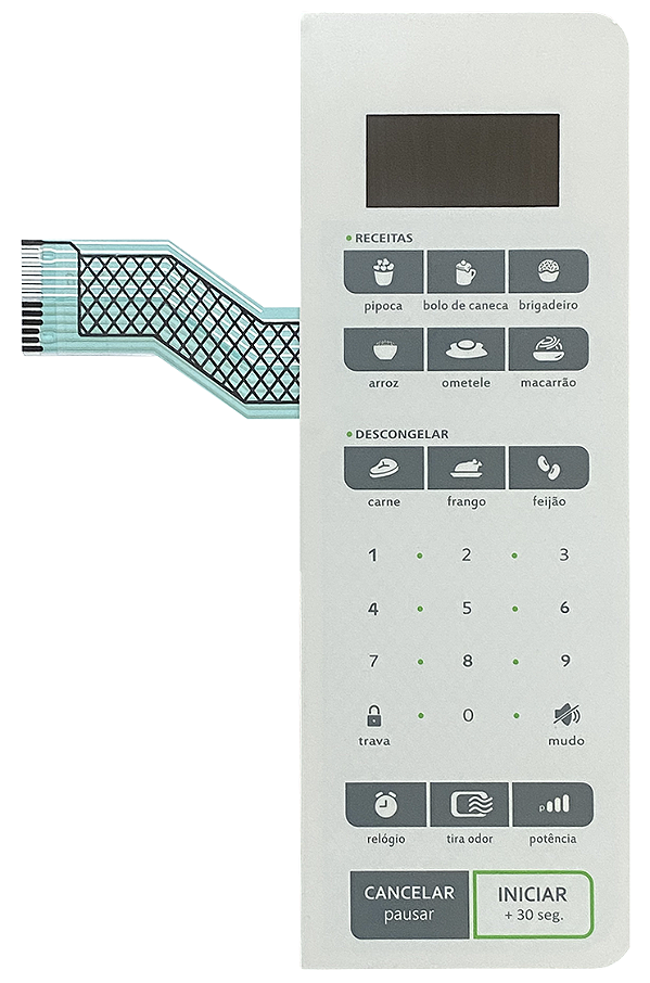 Membrana Teclado para Micro-ondas Compatível com Consul CMS 45AB