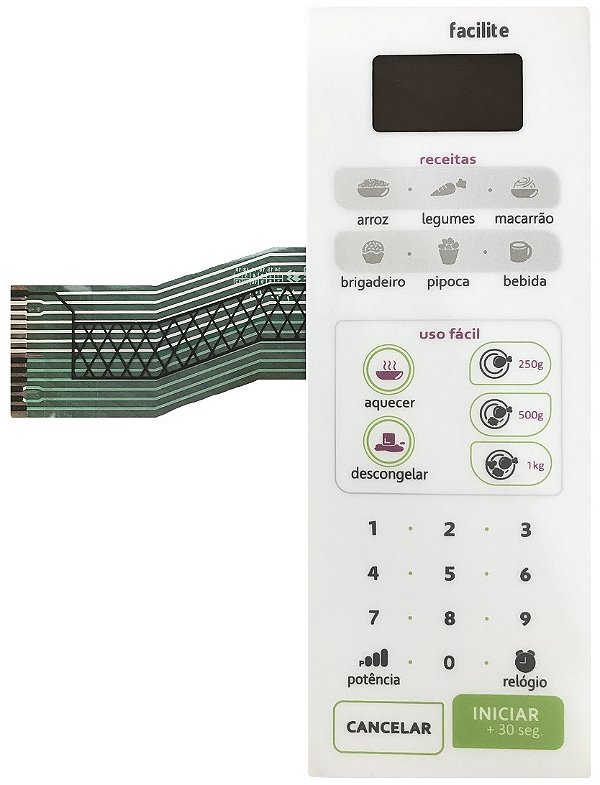 Membrana Teclado para Micro-ondas Compatível com Consul CMW 20AB