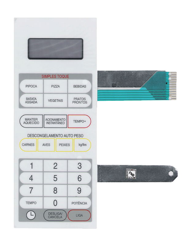 Membrana Teclado para Micro-ondas Compatível com Continental Digit 42