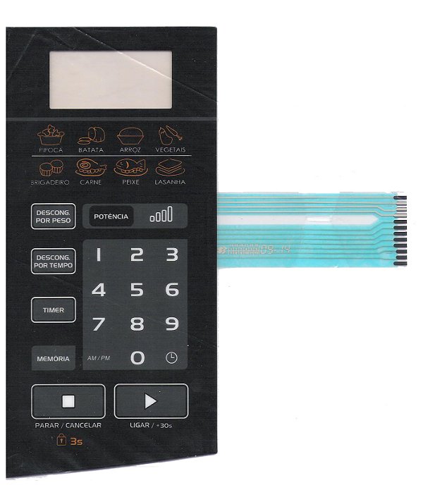 Membrana Teclado para Micro-ondas Compatível com Continental MOCT022SD 2A1BR