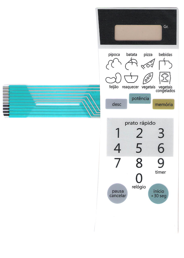 Membrana Teclado para Micro-ondas Compatível com Dako MODK018SD2A1BR