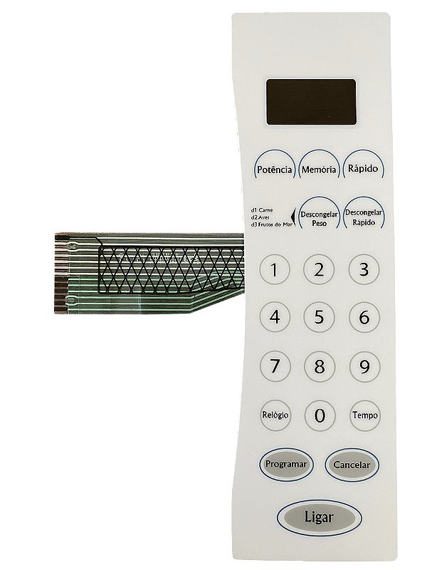 Membrana Teclado para Micro-ondas Compatível com Durabrand P70B 20AL-TL 1