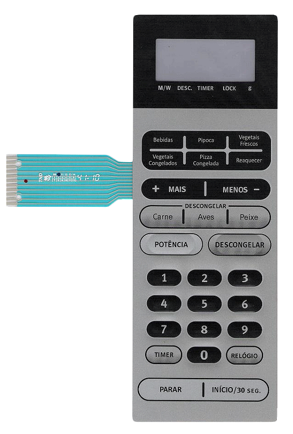Membrana Teclado para Micro-ondas Compatível com Electrolux ME 46X / ME 47X