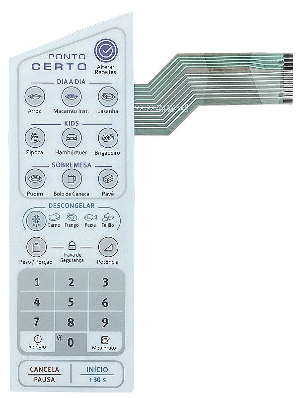 Membrana Teclado para Micro-ondas Compatível com Electrolux MEP 41