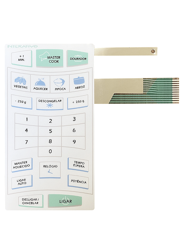 Membrana Teclado para Micro-ondas Compatível com Cce MW1600 MW 1600