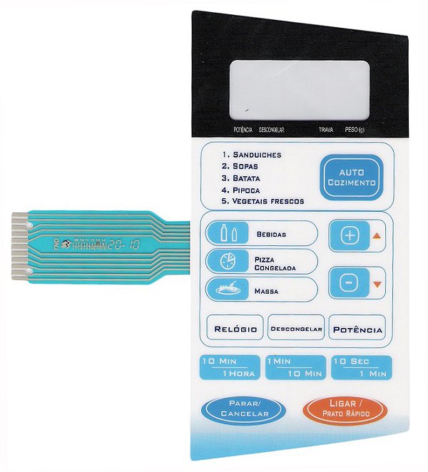 Membrana Teclado para Micro-ondas Compatível com Esmaltec EM 20