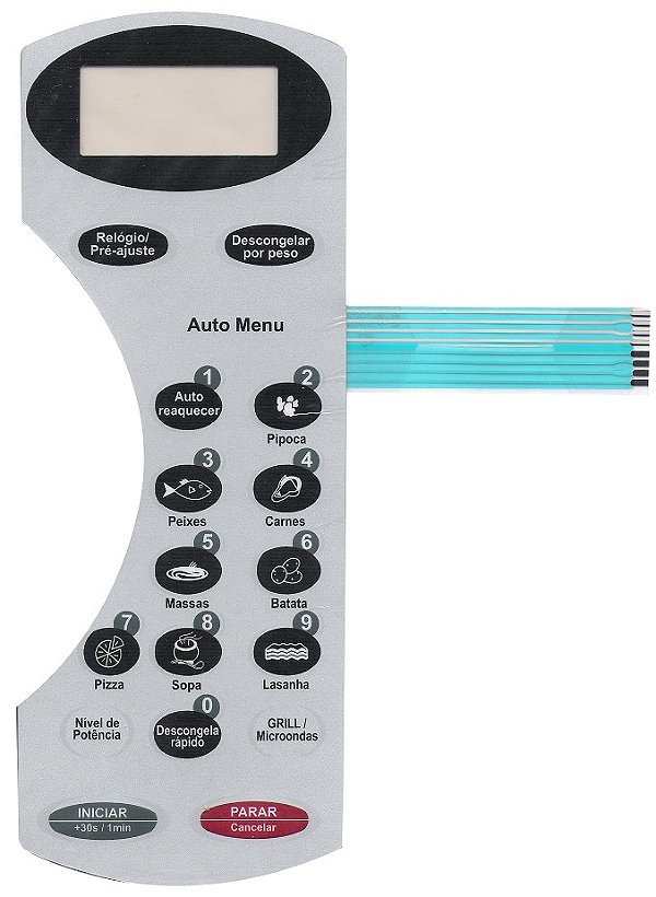 Membrana Teclado para Micro-ondas Compatível com Esmaltec EM 25G