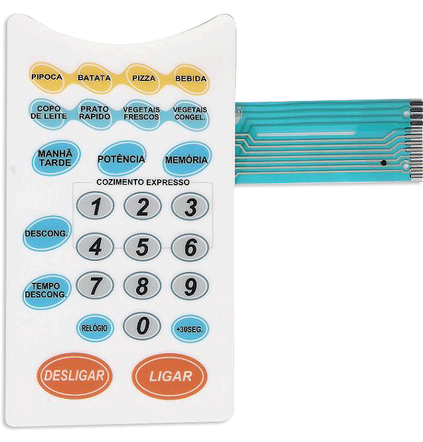 Membrana Teclado para Micro-ondas Compatível com Excess EMO23