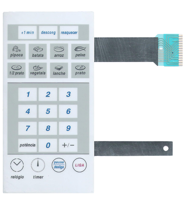 Membrana Teclado para Micro-ondas Compatível com GE JEI 1145