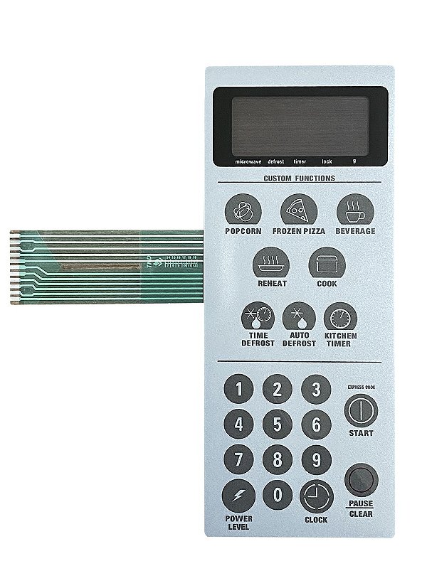 Membrana Teclado para Micro-ondas Compatível com GE MOM031AS / MG31ADI - Importado