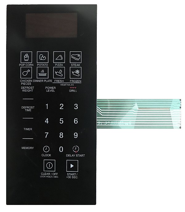 Membrana Teclado para Micro-ondas Compatível com GE MOGE P31SD2A